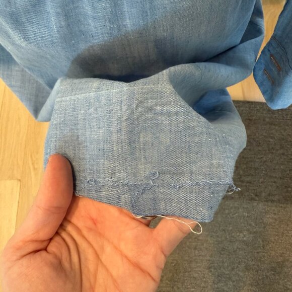 Vintage 1970s Levi's Orange Tab Chambray Belted Shirt Dress // Size Small - Picture 6 of 7